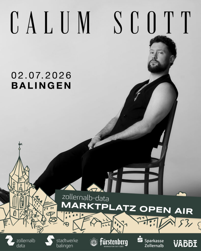Calum Scott tritt am 02.07.26 in Balingen auf.