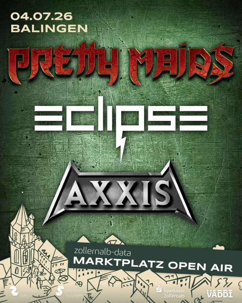 Pretty Maids, Eclipse und Axxis am 04.07.26 in Balingen